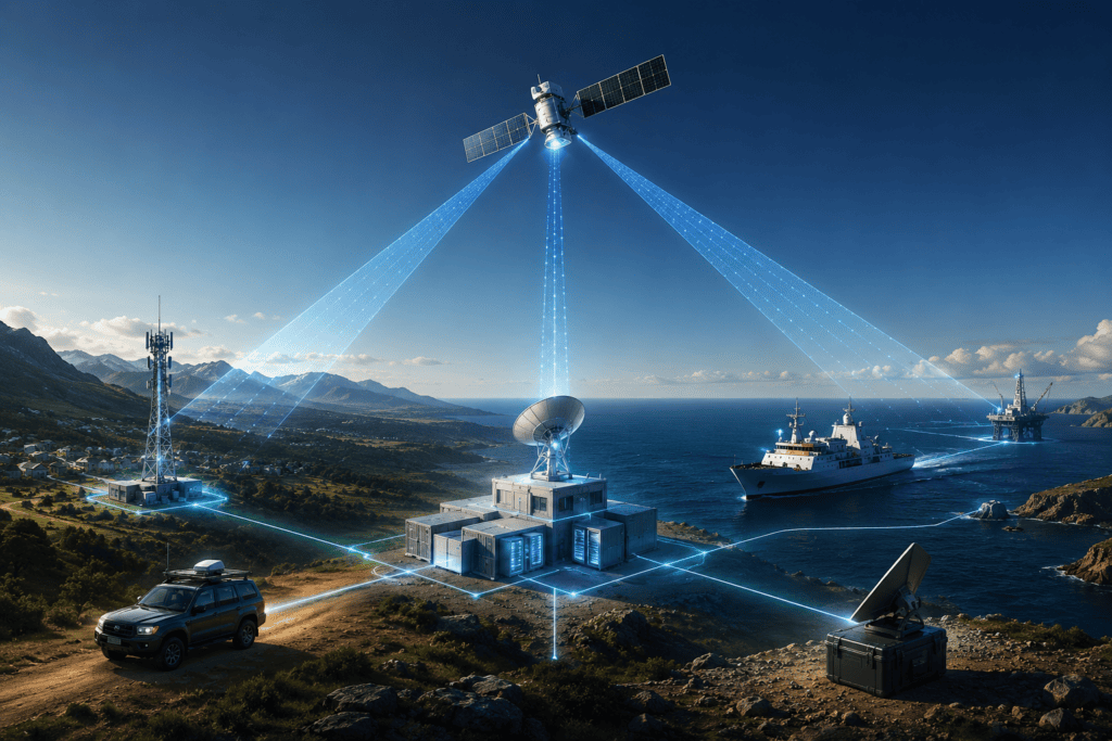 Satellite providing 5G NTN connectivity